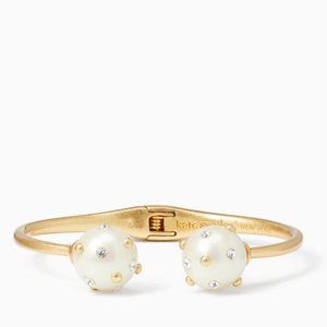 NEW Kate Spade Pearl Bauble Open Hinged Cuff